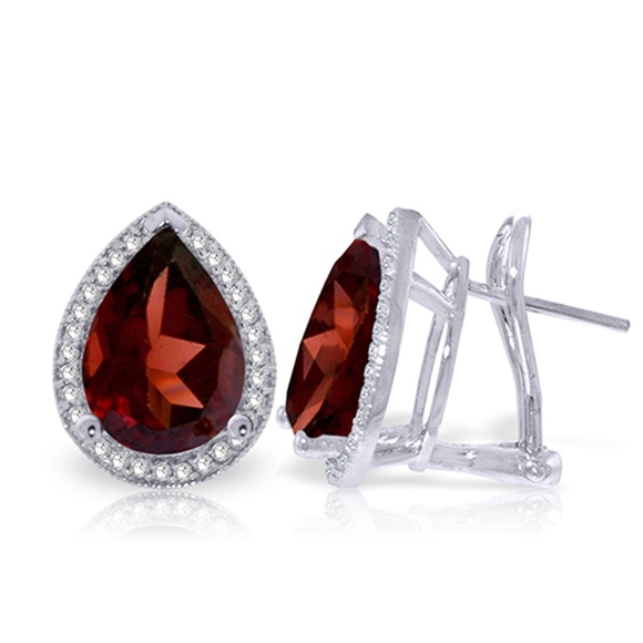Galaxy Gold Products Jewelry - EARRING WITH NATURAL DIAMONDS & GARNETS